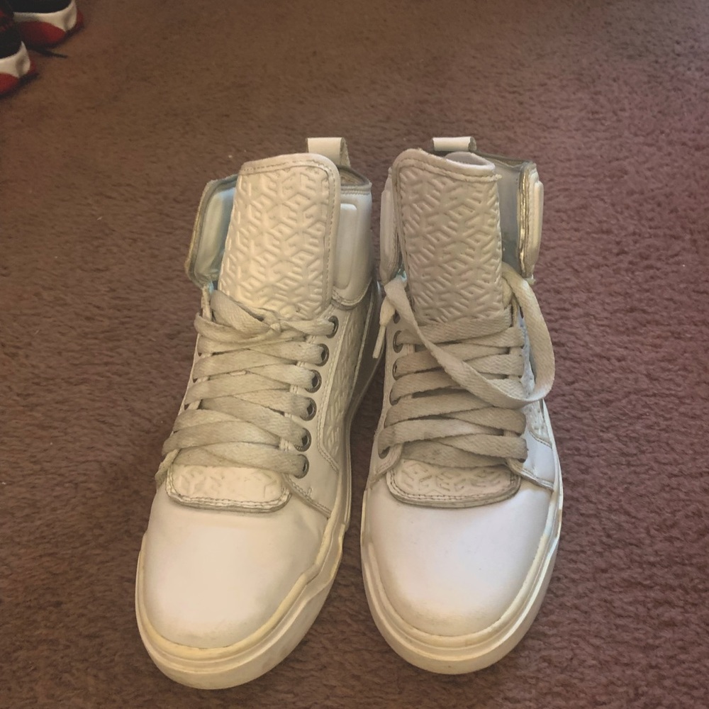 Guess sneakers monogram style white leather